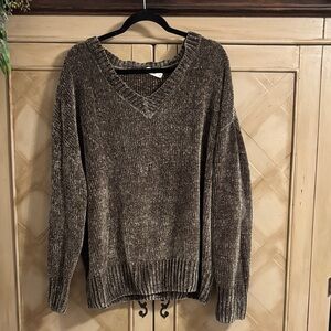 Zenana Outfitters chenille green oversized sweater